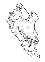 A coloring page of monster